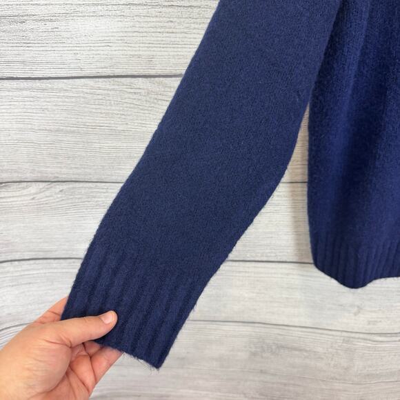 Bluetime Women's Navy Blue V-Neck Wool Blend Sweater Size XL - Picture 4 of 6